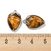 Natural Tiger Eye Faceted Pendants G-M431-06P-11-3