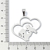 Non-Tarnish 304 Stainless Steel Pendants STAS-C097-12P-3