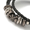 PU Imitation Leather Cord Triple Layer Multi-strand Bracelets BJEW-P329-04AS-3