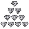 Diamond Computerized Embroidery Cloth Iron On/Sew On Patches AJEW-WH0029-39-1
