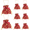 Flower Printed Cloth Drawstring Storage Bags ABAG-WH20010-20A-01-1