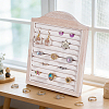 Wooden Photo Frame Shaped Ring Display Easels RDIS-WH0032-008A-4
