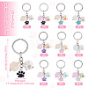 Alloy Enamel & Acrylic Keychain KEYC-TAC00033-3