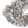 Transparent Electroplate Glass Beads Strands EGLA-F152B-PL01-3
