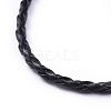 Trendy Braided Imitation Leather Necklace Making X-NJEW-S105-017-3
