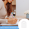 100Pcs Transparent Acrylic DIY Semicircle Shape Charms for Pen OACR-GA0001-29-5