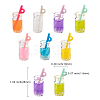 70Pcs 7 Colors Transparent Resin Pendants RESI-CJ0002-08-2