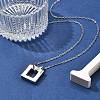 304 Stainless Steel Heart Square Urn Ashes Necklaces STAS-Z106-07P-3