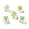 Two Tone UV Plating Rainbow Iridescent Acrylic Beads TACR-D010-04D-1
