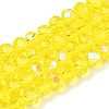Electroplate Glass Beads Strands EGLA-A034-T6mm-L28-1