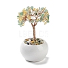 Natural Yellow Quartz & Green Aventurine Chips Tree Decorations DJEW-M012-01C-1
