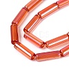 Electroplate Transparent Glass Beads Strands EGLA-Q132-02A-C02-3