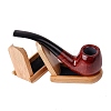Bamboo Foldable Bamboo Tobacco Pipe Stand Holder Display AJEW-WH0237-47-5