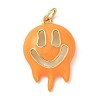 Halloween Theme Brass Enamel Pendants KK-L248-01G-03-1
