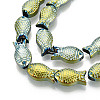 Electroplate Glass Beads Strands EGLA-T025-03E-3