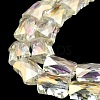 AB Color Plated Transparent Glass Beads Strands EGLA-P051-06A-A08-5