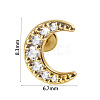 304 Stainless Steel Micro Pave Clear Cubic Zirconia Cartilage Earrings WG369ED-39-1