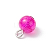 10Pcs Spray Painted Crackle Glass Charms PALLOY-JF03253-01-5