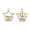 Brass Micro Pave Cubic Zirconia Charms KK-N232-51-NF-2