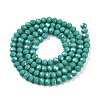 Electroplate Opaque Solid Color Glass Beads Strands EGLA-A044-P4mm-L31-3