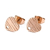 Ion Plating(IP) 304 Stainless Steel Stud Earring Findings STAS-I183-03A-RG-2