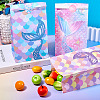 12Pcs 3 Styles Folding Mermaid Tail Print Paper Candy Gift Bags ABAG-TA0001-34-7
