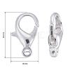 Silver Color Plated Alloy Lobster Claw Clasps X-E105-S-3