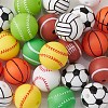 Ball Style Food Grade Eco-Friendly Silicone Focal Beads SIL-YW0001-10-2