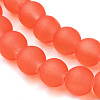 Baking Paint Transparent Glass Bead Strands X-GLAA-S031-6mm-27-3