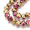 Electroplate Glass Beads Strands EGLA-N017-05A-B03-3