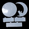 Moon Shape Floating Shelf DIY Silhouette Silicone Molds Kit DIY-G093-02G-3