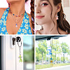 32Pcs 8 Colors Acrylic & Glass Pendants PALLOY-TAC0175-8