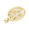 Rack Plating Brass Pave Shell Pendants KK-Z064-28G-012-2