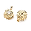 Brass Micro Pave Cubic Zirconia Rotatable Pendants KK-A287-11C-G-2