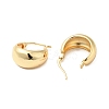 Rack Plating Brass Thick Tube Hoop Earrings for Women EJEW-G311-03G-2