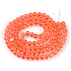 Drawbench Transparent Glass Beads Strands GLAD-Q012-8mm-08-2