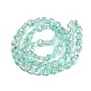 Electroplate Transparent Glass Beads Strands EGLA-N057-02A-02-2