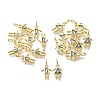 Brass Micro Pave Cubic Zirconia Pendants KK-D339-02G-03-2
