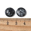 Natural Snowflake Obsidian Cabochons G-Z075-06E-3