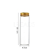 Column Glass Screw Top Bead Storage Tubes CON-WH0086-094H-02-1