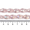 Transparent Electroplate Glass Beads Strands EGLA-N013-T8mm-B18-4