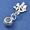 925 Sterling Silver European Beads STER-S009-01D-S-2