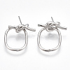 Brass Stud Earrings KK-T038-316P-1