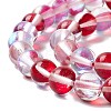 Synthetic Moonstone Beads Strands G-E573-02B-28-4