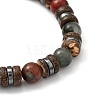 Natural & Synthetic Gemstone Stretch Bracelets X-BJEW-JB05359-3