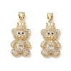 Brass Micro Pave Cubic Zirconia Pendants KK-M240-09F-1