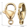 Ion Plating(IP) 304 Stainless Steel Lobster Claw Clasps STAS-H353-D-02G-3