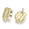 Rack Plating Hammered Alloy Stud Earring Findings PALLOY-N155-61-NR-2