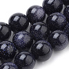 Synthetic Blue Goldstone Beads Strands G-S259-41-10mm-1