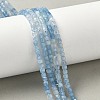 Natural Aquamarine Gradient Color Beads Strands G-G271-F01-3x3mm-1